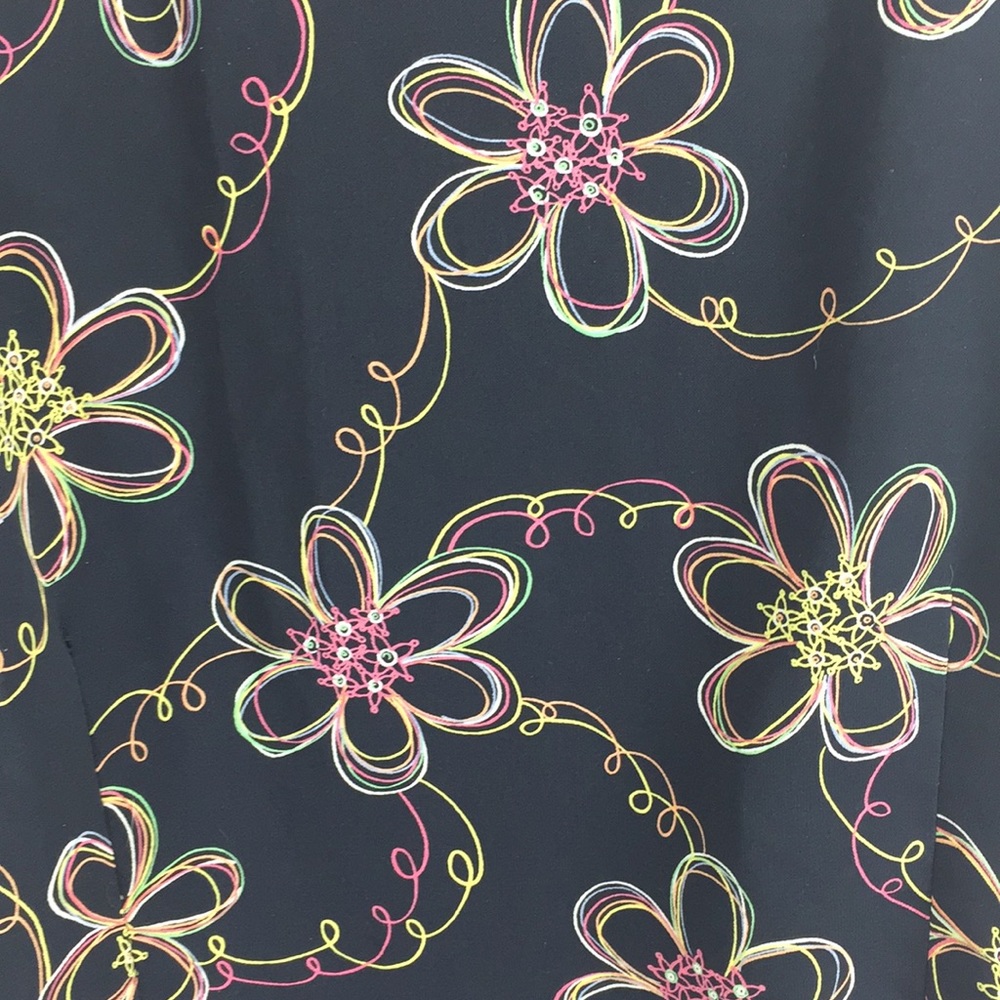 Sag Harbor Multi Colored Button Front Top Size 18 - image 6